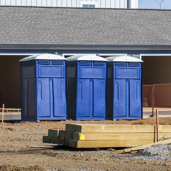 Heavy-duty construction site porta potty in Hartford, Connecticut