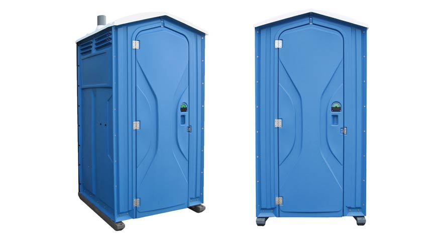 Long-term porta potty units on site in Hartford, Connecticut